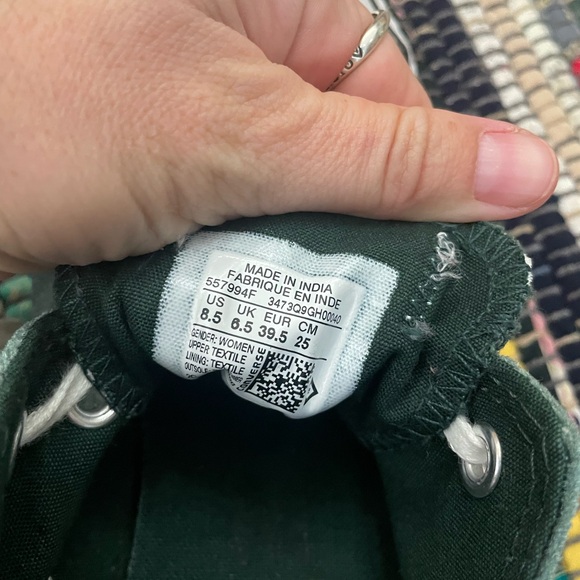 Converse Low Tops - Deep Green Velvet - Picture 4 of 5